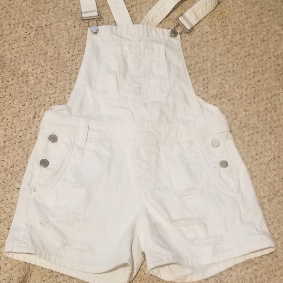 BlankNYC White Jeans short overall
